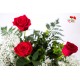 5 Rosas rojas Tallo Corto